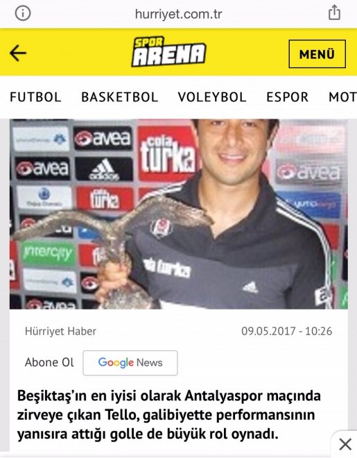 Yılın futbolcusu ve ulusal basın haberleri