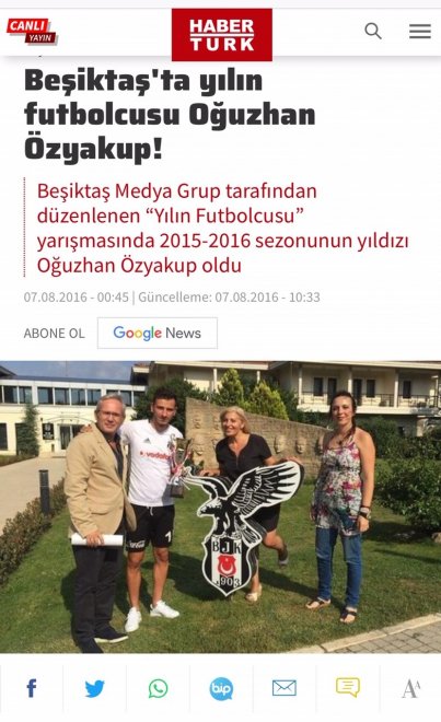 Yılın futbolcusu ve ulusal basın haberleri