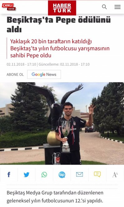 Yılın futbolcusu ve ulusal basın haberleri